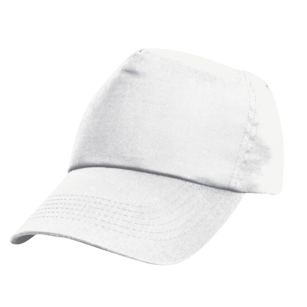 Result Childrens/Kids Big Boys Plain Basebll Cap / White